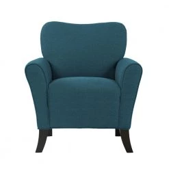 Sasha Caribbean Blue Linen Flared Arm Chair by Handy Living