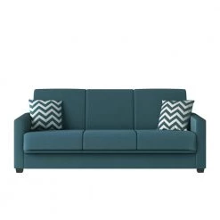 Tribbiani 80.75 in. Width Caribbean Blue Linen-Like Fabric Full Size Convert-a-Couch Sofa Bed by Handy Living 20 Tribbiani 80.75 in. Width Caribbean Blue Linen-Like Fabric Full Size Convert-a-Couch Sofa Bed by Handy Living -Jennifer Taylor Home Store caribbean blue linen like handy living sofa beds a197526 4f 1000