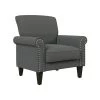 Jean Charcoal Gray Linen Arm Chair by Handy Living