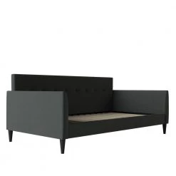 Hudson Row Charcoal Gray Velvet Twin-size Square Tufted Back Daybed by Handy Living -Jennifer Taylor Home Store charcoal gray handy living daybeds a153010 40 1000