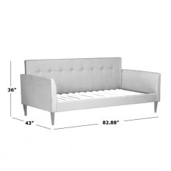 Hudson Row Charcoal Gray Velvet Twin-size Square Tufted Back Daybed by Handy Living -Jennifer Taylor Home Store charcoal gray handy living daybeds a153010 44 1000