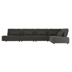 Domena 7-Piece Charcoal Gray Polyester 6-Seater L-Shaped Modular Sectional Sofa with Ottoman by Handy Living -Jennifer Taylor Home Store charcoal gray handy living sectional sofas a138604 1d 1000