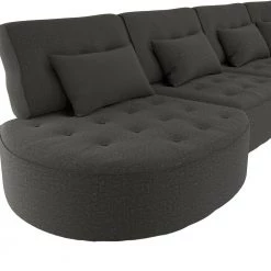 Domena 7-Piece Charcoal Gray Polyester 6-Seater L-Shaped Modular Sectional Sofa with Ottoman by Handy Living -Jennifer Taylor Home Store charcoal gray handy living sectional sofas a138604 44 1000