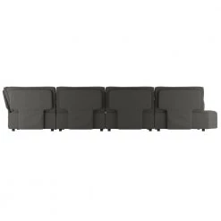 Domena 7-Piece Charcoal Gray Polyester 6-Seater L-Shaped Modular Sectional Sofa with Ottoman by Handy Living -Jennifer Taylor Home Store charcoal gray handy living sectional sofas a138604 66 1000