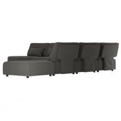 Domena 7-Piece Charcoal Gray Polyester 6-Seater L-Shaped Modular Sectional Sofa with Ottoman by Handy Living -Jennifer Taylor Home Store charcoal gray handy living sectional sofas a138604 76 1000