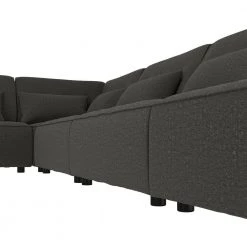 Domena 7-Piece Charcoal Gray Polyester 6-Seater L-Shaped Modular Sectional Sofa with Ottoman by Handy Living -Jennifer Taylor Home Store charcoal gray handy living sectional sofas a138604 fa 1000