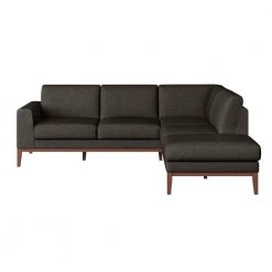 Clydesdale 2-Piece Charcoal Gray Fabric L-Shaped Right-Facing Chaise Sectional Sofa with Tapered Wood Legs by Handy Living -Jennifer Taylor Home Store charcoal gray handy living sectional sofas a149310 c3 1000