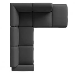 Zoey 2-Piece Charcoal Gray Linen-Like Fabric 4-Seater L-Shaped Right-Facing Chaise Sectional Sofa by Handy Living -Jennifer Taylor Home Store charcoal gray handy living sectional sofas a150316 a0 1000