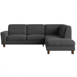 Zoey 2-Piece Charcoal Gray Linen-Like Fabric 4-Seater L-Shaped Right-Facing Chaise Sectional Sofa by Handy Living -Jennifer Taylor Home Store charcoal gray handy living sectional sofas a150316 c3 1000
