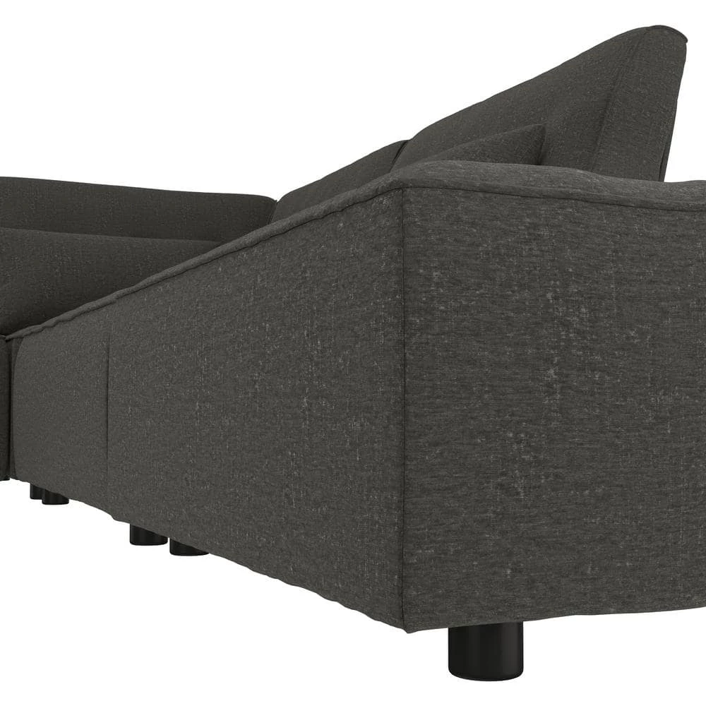 McCarthy 5-Piece Charcoal Gray Polyester L-Shaped Modular Sectional Sofa with Ottoman by Handy Living 11 McCarthy 5-Piece Charcoal Gray Polyester L-Shaped Modular Sectional Sofa with Ottoman by Handy Living - Image 11