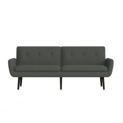 Ocampo 81.25 in. Charcoal Gray Tweed-like Woven Fabric 3-Seat Full Size Convert-A-Couch Sofa Bed by Handy Living -Jennifer Taylor Home Store charcoal gray handy living sofa beds a175227 4f 1000