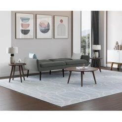 Ocampo 81.25 in. Charcoal Gray Tweed-like Woven Fabric 3-Seat Full Size Convert-A-Couch Sofa Bed by Handy Living -Jennifer Taylor Home Store charcoal gray handy living sofa beds a175227 c3 1000