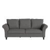 Brickman 82.9 in. Charcoal Gray Fabric 2-Seater Lawson Sofa with Removable Cushions by Handy Living