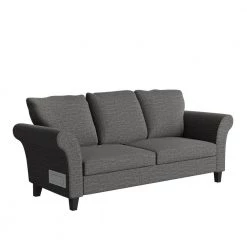 Brickman 82.9 in. Charcoal Gray Fabric 2-Seater Lawson Sofa with Removable Cushions by Handy Living -Jennifer Taylor Home Store charcoal gray handy living sofas couches a152976 76 1000