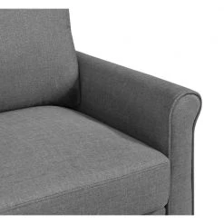 LeClaire 79 in. Charcoal Gray Textured Linen-like Fabric 3 Seat Round Arm Sofa by Handy Living -Jennifer Taylor Home Store charcoal gray textured linen like handy living sofas couches a192392 fa 1000