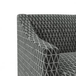 Garnier Charcoal Gray Urban Geometric Print Fabric Mid-Century Modern Square Slope Arm Chair by Handy Living -Jennifer Taylor Home Store charcoal gray urban geometric print handy living accent chairs a198776 1f 1000