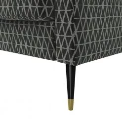 Garnier Charcoal Gray Urban Geometric Print Fabric Mid-Century Modern Square Slope Arm Chair by Handy Living -Jennifer Taylor Home Store charcoal gray urban geometric print handy living accent chairs a198776 44 1000