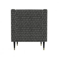 Garnier Charcoal Gray Urban Geometric Print Fabric Mid-Century Modern Square Slope Arm Chair by Handy Living -Jennifer Taylor Home Store charcoal gray urban geometric print handy living accent chairs a198776 66 1000