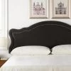 Legacy Dark Charcoal Grey Velvet Upholstered King Headboard by Jennifer Taylor