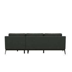 Trinette Modern 2-Piece Charcoal Woven Linen Fabric 3-Seat L-Shaped Right Facing Sectional Sofa with Chaise by Handy Living -Jennifer Taylor Home Store charcoal woven linen handy living sectional sofas a179638 66 1000