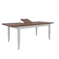 Arielle Rectangular Butterfly Leaf Dining Table with a Cherry Finished Top and White Legs by Handy Living -Jennifer Taylor Home Store cherry top white legs handy living kitchen dining tables a158282 4f 1000