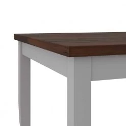 Arielle Rectangular Butterfly Leaf Dining Table with a Cherry Finished Top and White Legs by Handy Living -Jennifer Taylor Home Store cherry top white legs handy living kitchen dining tables a158282 fa 1000