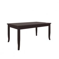 Arielle 7-piece Chocolate Brown Butterfly Leaf Dining Table in Espresso and Armless Chairs Textured Woven by Handy Living -Jennifer Taylor Home Store chocolate brown handy living dining room sets a145657 44 1000