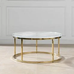 Dendros 36 in. and 18 in. Clear Gold Round Acrylic Coffee Table by Jennifer Taylor 11 Dendros 36 in. and 18 in. Clear Gold Round Acrylic Coffee Table by Jennifer Taylor -Jennifer Taylor Home Store clear jennifer taylor coffee tables kfz87180 40 1000