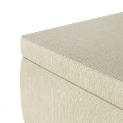 Shumer Square Creamy Tan Oatmeal Linen Bench Storage Ottoman with Removable Top 19 in. H x 28 in. W x 28 in. D by Handy Living -Jennifer Taylor Home Store creamy tan oatmeal handy living ottomans a162715 44 1000