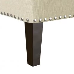 Reames Creamy Tan Oatmeal Linen-Like Fabric Slipper Chairs with Nailhead Trim (Set of 2) by Handy Living -Jennifer Taylor Home Store creamy tan oatmeal linen like handy living accent chairs a177375 fa 1000