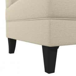 Shumer Creamy Tan Oatmeal Linen-Like Fabric Slipper Chair by Handy Living -Jennifer Taylor Home Store creamy tan oatmeal linen like handy living accent chairs a187329 76 1000