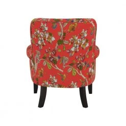 Craig Crimson Multi Floral with Birds Rolled Arm Chairs (Set of 2) by Handy Living -Jennifer Taylor Home Store crimson multi floral with birds handy living accent chairs 340c2 flw47 269 66 1000