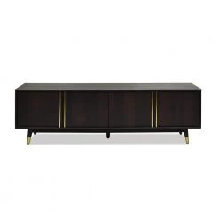 Hausen Brown Oak Wood and Veneer Mid Century Modern Storage Media Console by Jennifer Taylor 11 Hausen Brown Oak Wood and Veneer Mid Century Modern Storage Media Console by Jennifer Taylor -Jennifer Taylor Home Store dark brown jennifer taylor media storage dsg87420 rf 40 1000