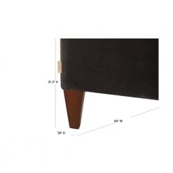 Jack 84 in. Dark Charcoal Grey Velvet 3-Seater Tuxedo Sofa with Removable Cushions by Jennifer Taylor -Jennifer Taylor Home Store dark charcoal grey velvet jennifer taylor sofas couches 8403 3 860 40 1000