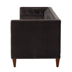 Jack 84 in. Dark Charcoal Grey Velvet 3-Seater Tuxedo Sofa with Removable Cushions by Jennifer Taylor -Jennifer Taylor Home Store dark charcoal grey velvet jennifer taylor sofas couches 8403 3 860 4f 1000