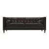 Jack 84 in. Dark Charcoal Grey Velvet 3-Seater Tuxedo Sofa with Removable Cushions by Jennifer Taylor