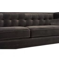 Jack 84 in. Dark Charcoal Grey Velvet 3-Seater Tuxedo Sofa with Removable Cushions by Jennifer Taylor -Jennifer Taylor Home Store dark charcoal grey velvet jennifer taylor sofas couches 8403 3 860 d4 1000