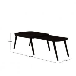 Freemont 4-piece Dark Espresso Solid Wood Table Set with 2-End Tables, Nesting Cocktail Table and TV Stand by Handy Living -Jennifer Taylor Home Store dark espresso handy living nesting tables a171786 1d 1000