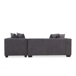 Phoenix 3-Piece Dark Gray Polyester 4-Seater L-Shaped Right-Facing Sectional Sofa with Ottoman by Handy Living 19 Phoenix 3-Piece Dark Gray Polyester 4-Seater L-Shaped Right-Facing Sectional Sofa with Ottoman by Handy Living -Jennifer Taylor Home Store dark gray handy living sectional sofas phx sec cnf17 66 1000