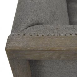 Sylvan Farmhouse Oak Tuxedo Armchair, Heathered Grey by Jennifer Taylor -Jennifer Taylor Home Store dark heathered grey linen jennifer taylor accent chairs 64010 1 mlh 1f 1000