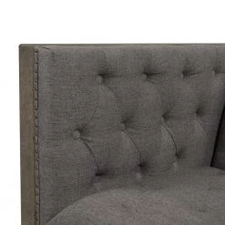 Sylvan Farmhouse Oak Tuxedo Armchair, Heathered Grey by Jennifer Taylor -Jennifer Taylor Home Store dark heathered grey linen jennifer taylor accent chairs 64010 1 mlh 4f 1000
