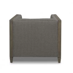 Sylvan Farmhouse Oak Tuxedo Armchair, Heathered Grey by Jennifer Taylor -Jennifer Taylor Home Store dark heathered grey linen jennifer taylor accent chairs 64010 1 mlh c3 1000