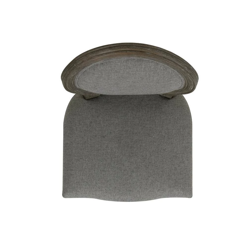 Bella 26 in. Upholstered Round Back Counter Height Bar Stool, Dark Heathered Grey Linen by Jennifer Taylor 9 Bella 26 in. Upholstered Round Back Counter Height Bar Stool, Dark Heathered Grey Linen by Jennifer Taylor - Image 9