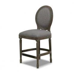 Bella 26 in. Upholstered Round Back Counter Height Bar Stool, Dark Heathered Grey Linen by Jennifer Taylor 18 Bella 26 in. Upholstered Round Back Counter Height Bar Stool, Dark Heathered Grey Linen by Jennifer Taylor -Jennifer Taylor Home Store dark heathered grey linen jennifer taylor bar stools 81080 mlh 66 1000