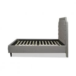 Helen 68 in. W Dark Heathered Grey Linen Tall Upholstered Tufted Platform Queen Bed Frame by Jennifer Taylor -Jennifer Taylor Home Store dark heathered grey linen jennifer taylor platform beds 50440 3 mlh 1 1d 1000