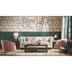 Sylvan 81 in. Dark Heathered Grey Linen 3-Seater Tuxedo Sofa with Nailheads by Jennifer Taylor -Jennifer Taylor Home Store dark heathered grey linen jennifer taylor sofas couches 64010 3 mlh 1d 1000