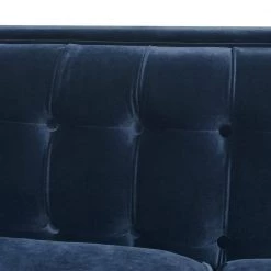 Jack 100 in. W Square Arm 2-Piece Velvet L-Shape Sectional Sofa in Dark Navy Blue with Reversible Chaise by Jennifer Taylor -Jennifer Taylor Home Store dark navy blue performance velvet jennifer taylor sectional sofas 66160 872 77 1000