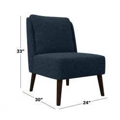 Aubrey Deep Blue Tweed-Like Woven Fabric Mid-Century Modern Accent Chair by Handy Living 13 Aubrey Deep Blue Tweed-Like Woven Fabric Mid-Century Modern Accent Chair by Handy Living -Jennifer Taylor Home Store deep blue tweed like woven handy living accent chairs a190218 1f 1000