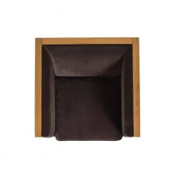 Georgia 34 in. Deep Brown Performance Velvet Cane Rattan Tuxedo Armchair by Jennifer Taylor -Jennifer Taylor Home Store deep brown performance velvet jennifer taylor accent chairs 64011 1 v035 1d 1000