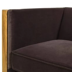 Georgia 34 in. Deep Brown Performance Velvet Cane Rattan Tuxedo Armchair by Jennifer Taylor -Jennifer Taylor Home Store deep brown performance velvet jennifer taylor accent chairs 64011 1 v035 77 1000